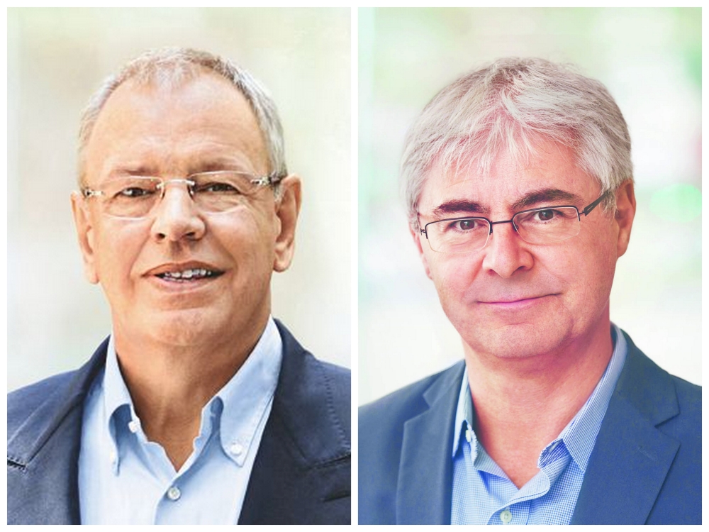Die Symrise-Vorstände Heinrich Schaper (Bereich Flavor, links) und Dr. Jean-Yves Parisot (Nutrition). Foto: Symrise AG (Montage)